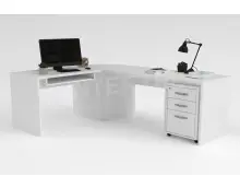 OFFICE BN biurko narożne z kontenerkiem KB2 biały